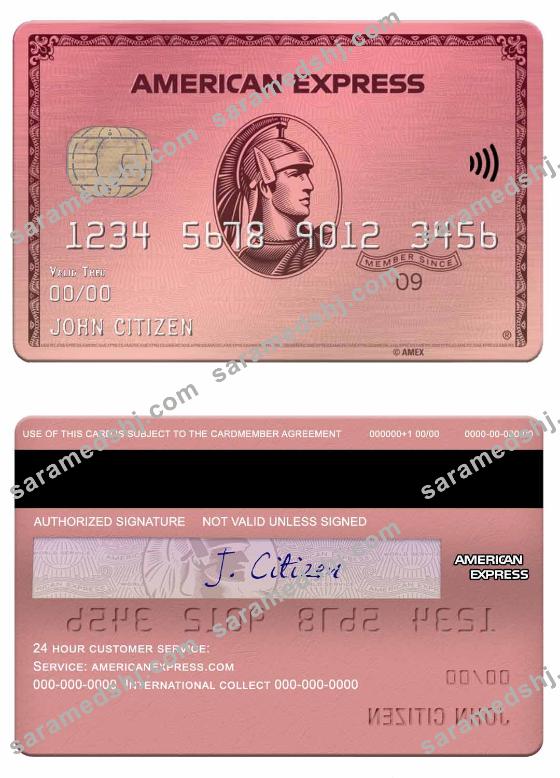 USA Capital One bank amex rose gold card